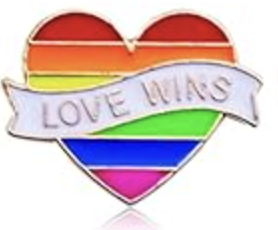 Pin's Cœur Love Wins Bandeau
